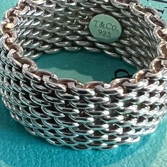 Tiffany & Co. Somerset Mesh Ring S7 - Picture 3 of 8